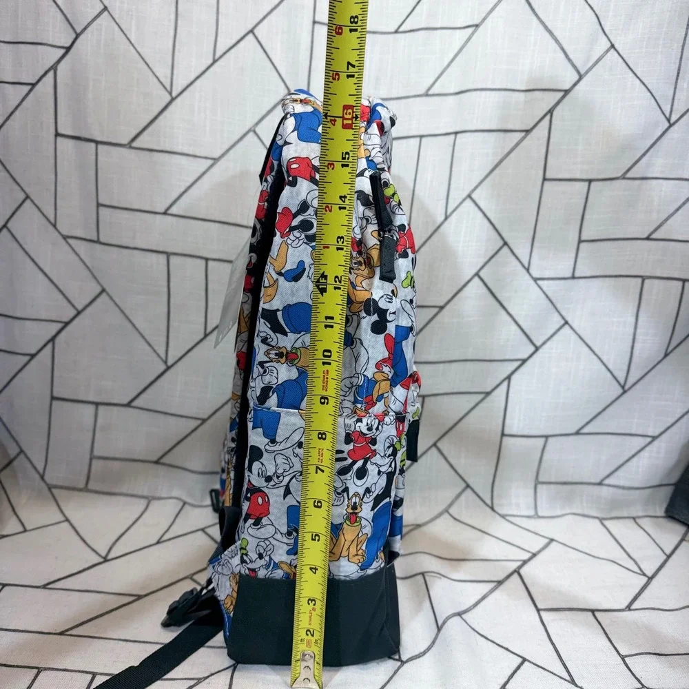 Disney Backpack One Size Gray Mickey Minnie Donald Goofy Pluto All Over Print